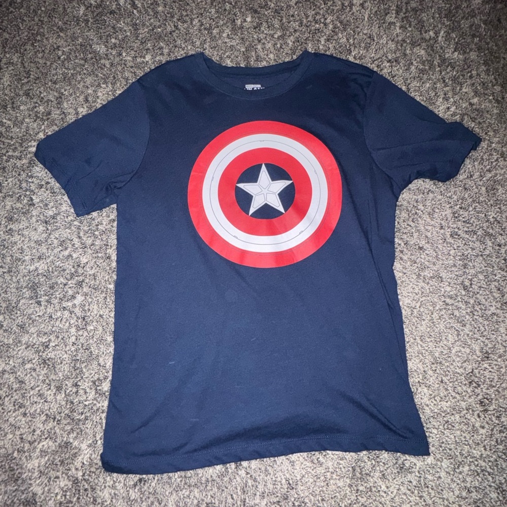 Marvel Navy Captain America Shield Tee